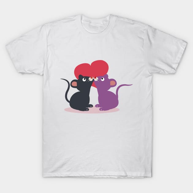 Mice in love T-Shirt by dddesign